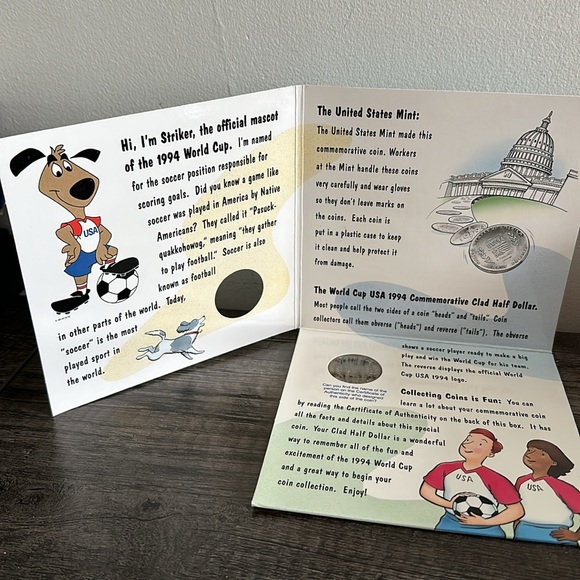 1994 D Mint World Cup USA Commemorative Coin Uncirculated - Picture 9 of 12